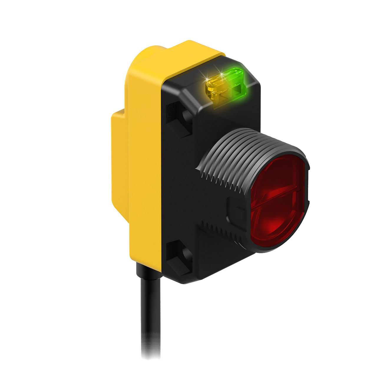 Banner Engineering Photoelectric Sensor; Fixed-Field Background Suppression; Rectangular; 100mm Cutoff Range; 10-30VDC; NPN; LO/DO Configurable; M12 Pigtail QD